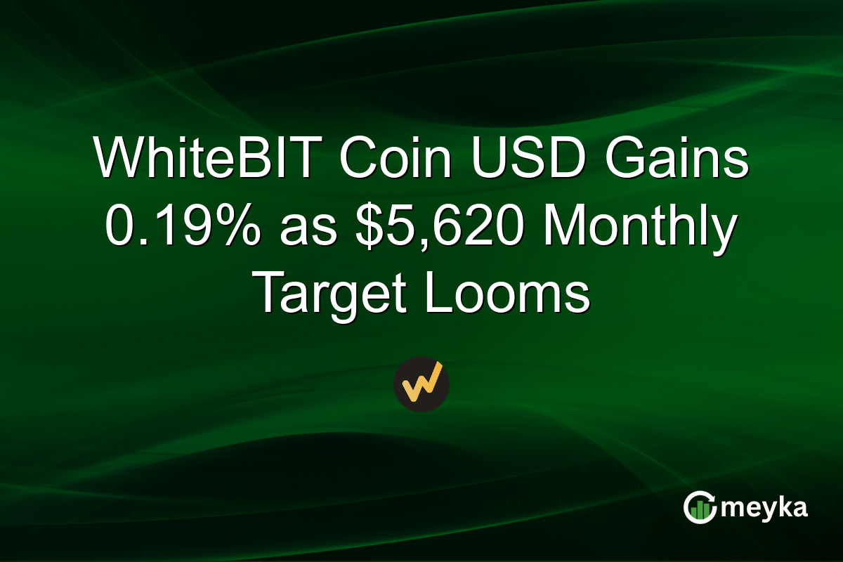 WhiteBIT Coin USD Gains 0.19% as $5,620 Monthly Target Looms