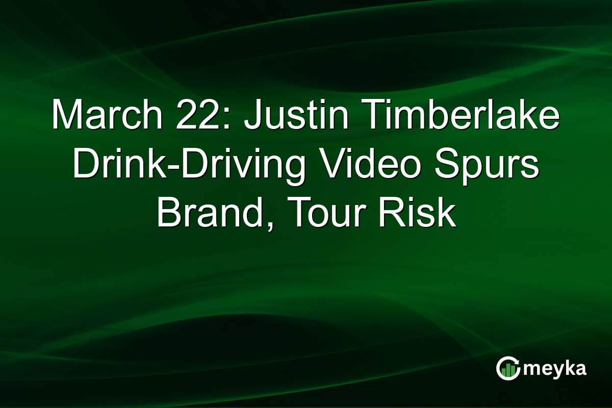 March 22: Justin Timberlake Drink-Driving Video Spurs Brand, Tour Risk