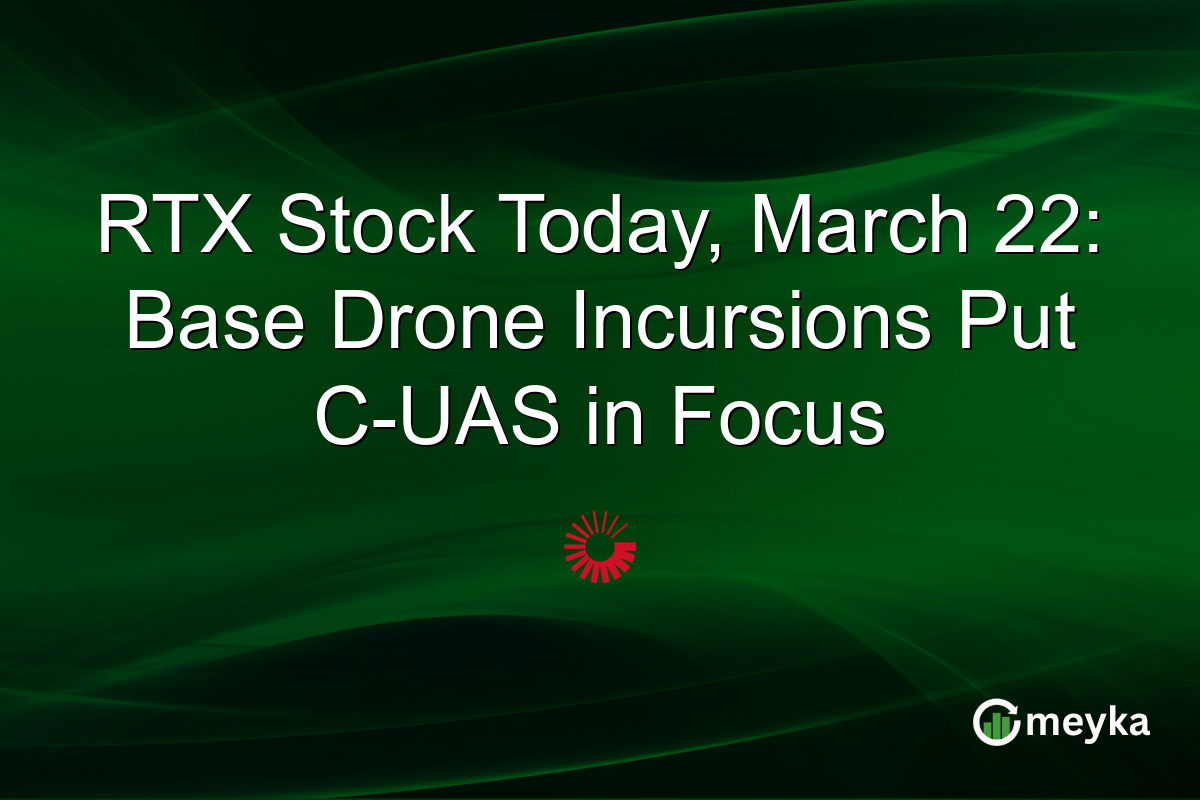 RTX Stock Today, March 22: Base Drone Incursions Put C-UAS in Focus