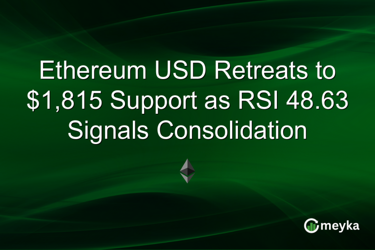 Ethereum USD Retreats to $1,815 Support as RSI 48.63 Signals Consolidation