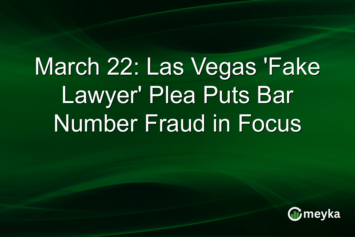 March 22: Las Vegas ‘Fake Lawyer’ Plea Puts Bar Number Fraud in Focus