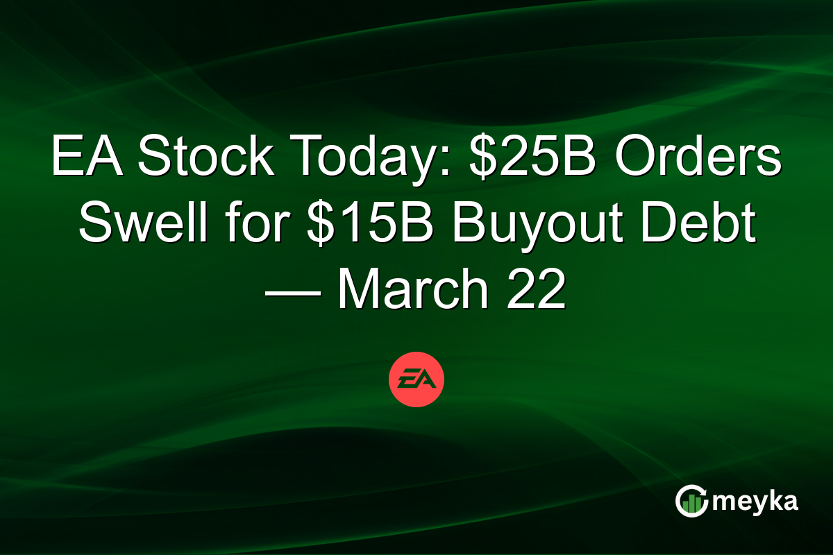 EA Stock Today: $25B Orders Swell for $15B Buyout Debt — March 22