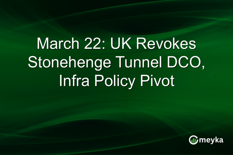March 22: UK Revokes Stonehenge Tunnel DCO, Infra Policy Pivot