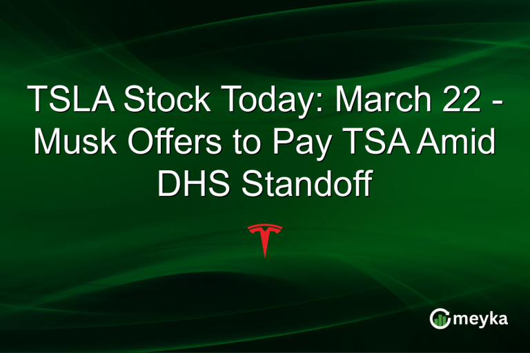 TSLA Stock Today: March 22 - Musk Offers to Pay TSA Amid DHS Standoff