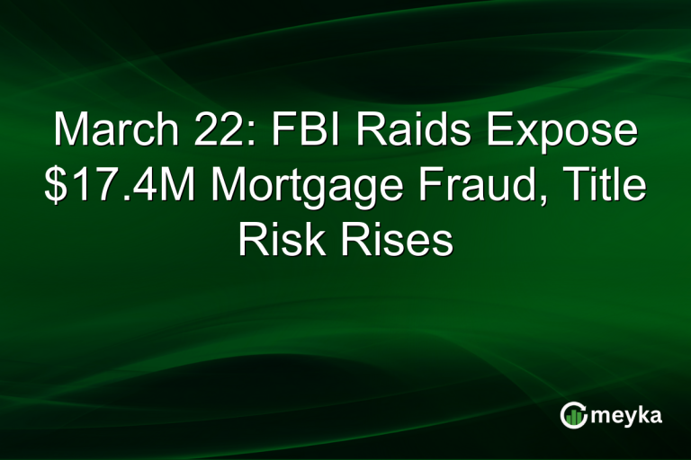 March 22: FBI Raids Expose $17.4M Mortgage Fraud, Title Risk Rises
