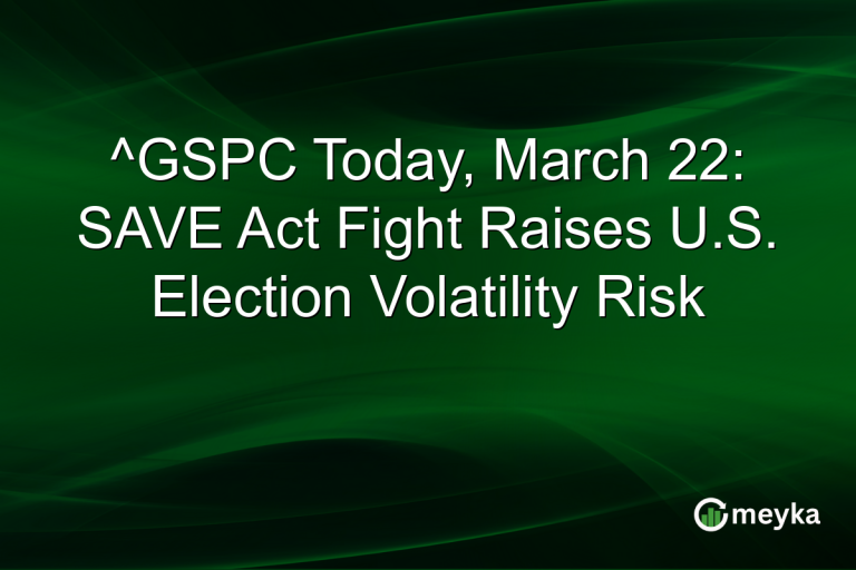 ^GSPC Today, March 22: SAVE Act Fight Raises U.S. Election Volatility Risk