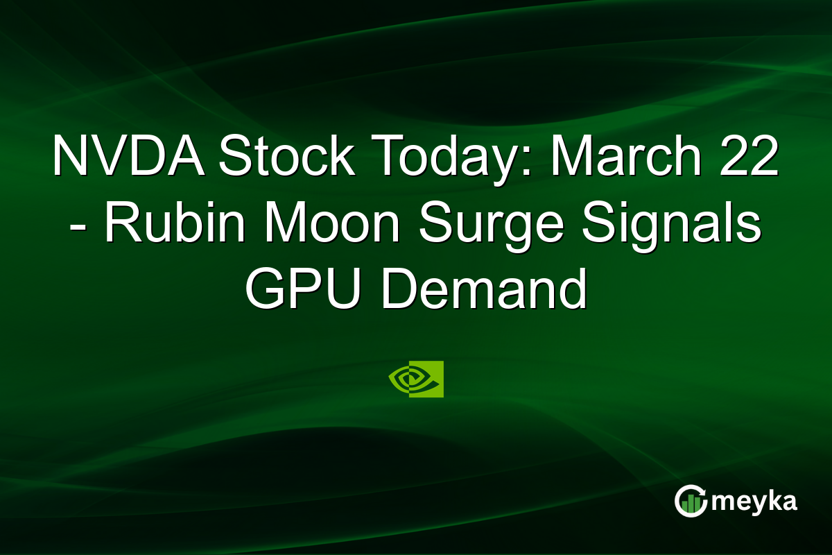 NVDA Stock Today: March 22 - Rubin Moon Surge Signals GPU Demand