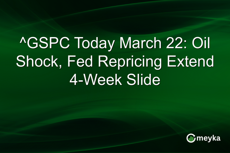 ^GSPC Today March 22: Oil Shock, Fed Repricing Extend 4-Week Slide