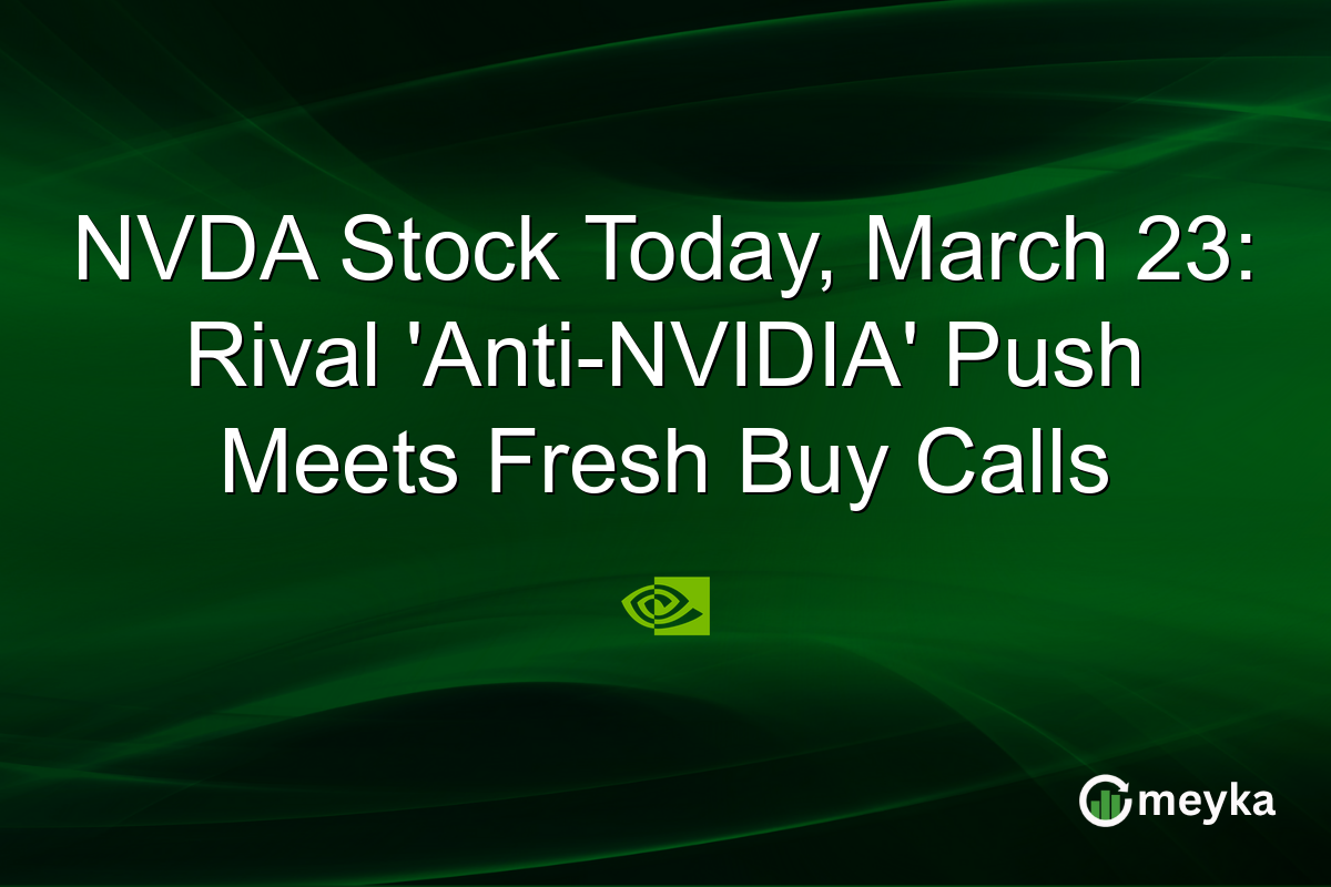 NVDA Stock Today, March 23: Rival 'Anti-NVIDIA' Push Meets Fresh Buy Calls