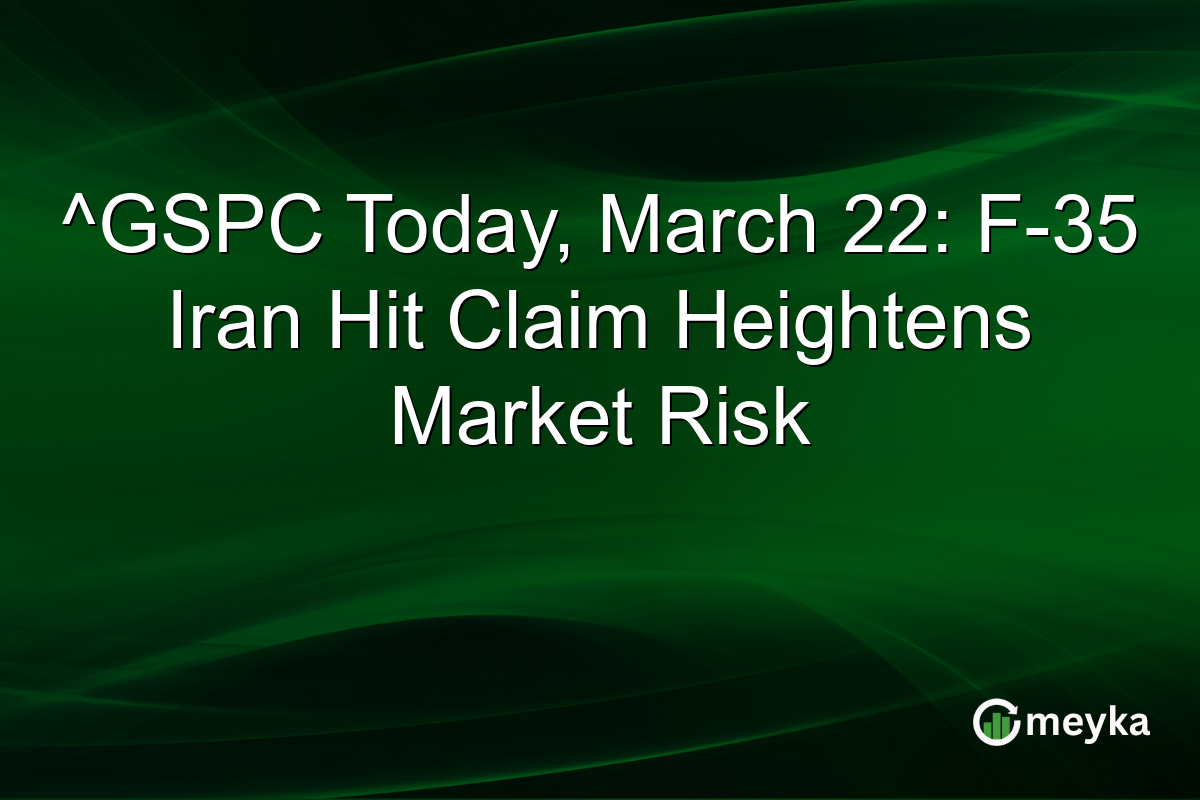 ^GSPC Today, March 22: F-35 Iran Hit Claim Heightens Market Risk