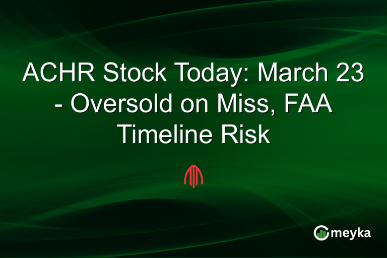 ACHR Stock Today: March 23 - Oversold on Miss, FAA Timeline Risk