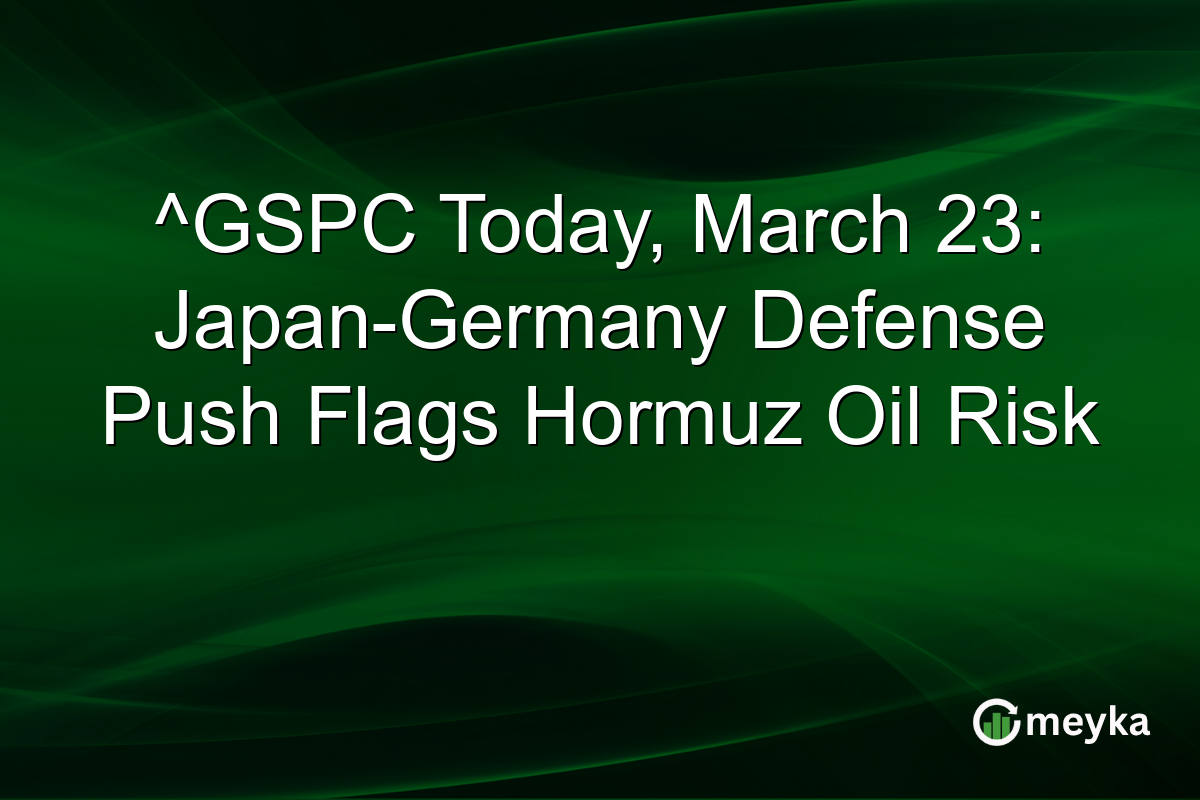 ^GSPC Today, March 23: Japan-Germany Defense Push Flags Hormuz Oil Risk