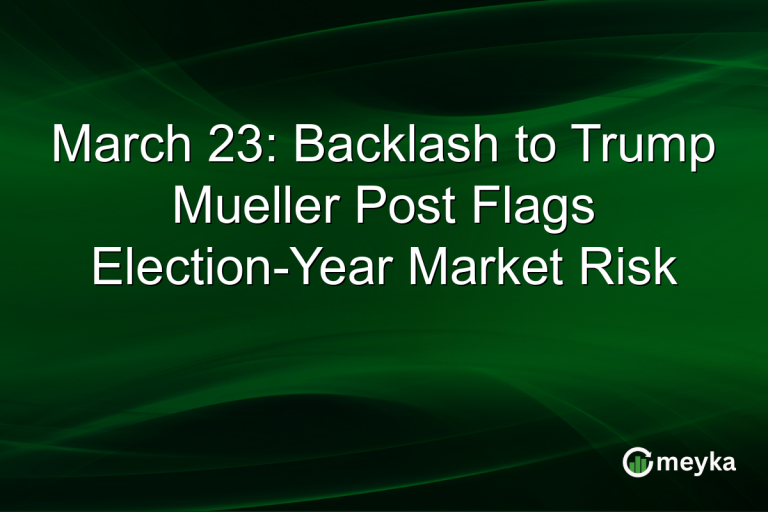 March 23: Backlash to Trump Mueller Post Flags Election-Year Market Risk