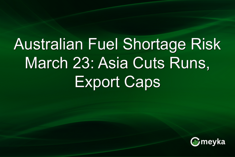 Australian Fuel Shortage Risk March 23: Asia Cuts Runs, Export Caps