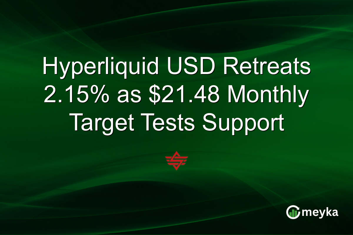 Hyperliquid USD Retreats 2.15% as $21.48 Monthly Target Tests Support