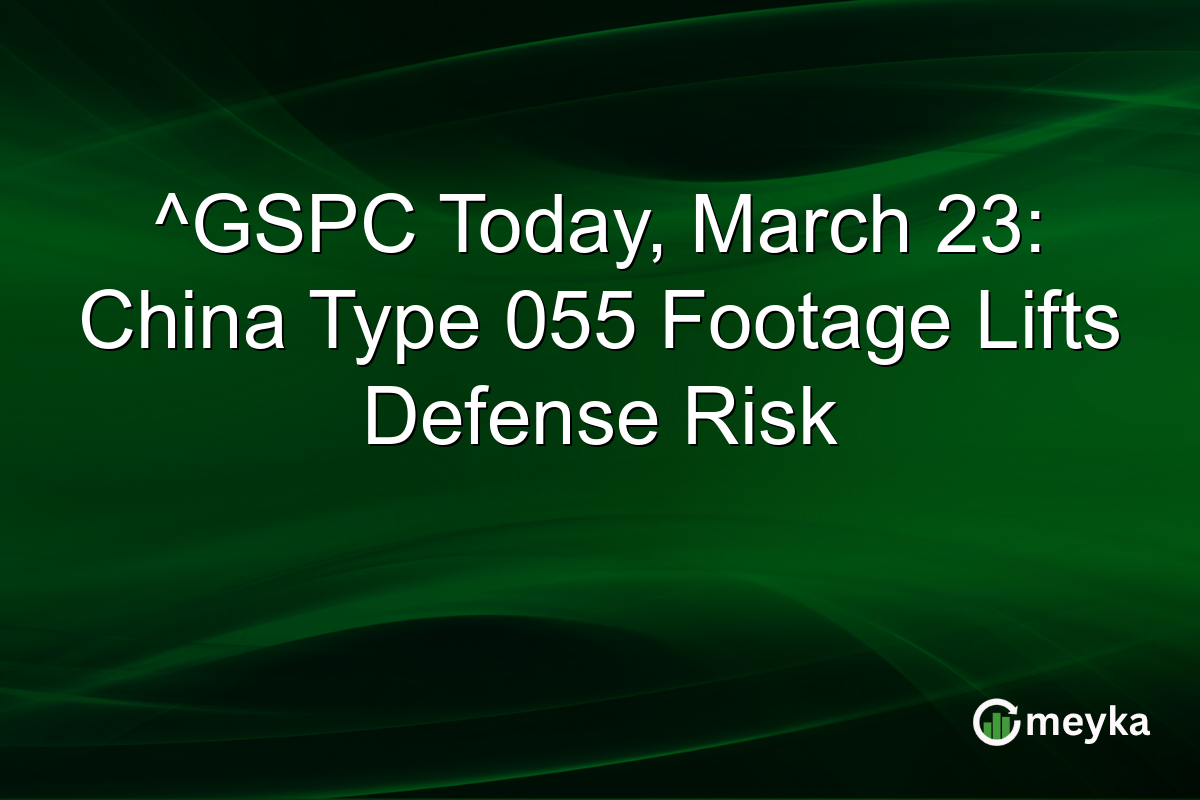 ^GSPC Today, March 23: China Type 055 Footage Lifts Defense Risk