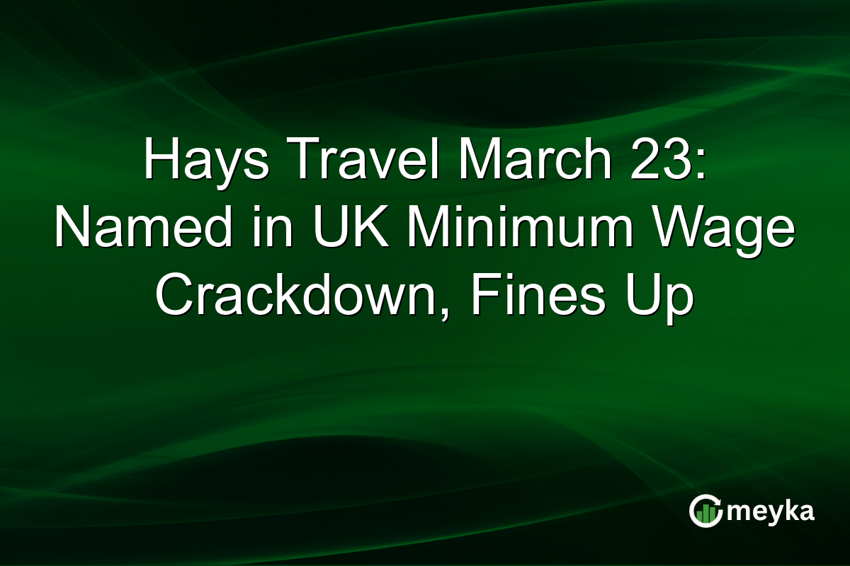 Hays Travel March 23: Named in UK Minimum Wage Crackdown, Fines Up