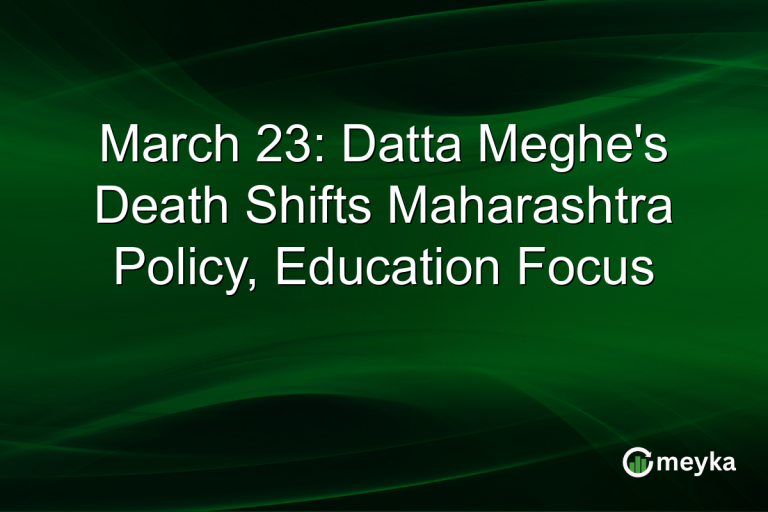 March 23: Datta Meghe's Death Shifts Maharashtra Policy, Education Focus
