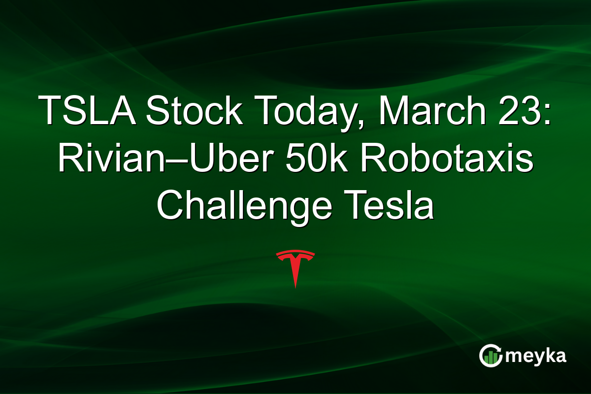 TSLA Stock Today, March 23: Rivian–Uber 50k Robotaxis Challenge Tesla