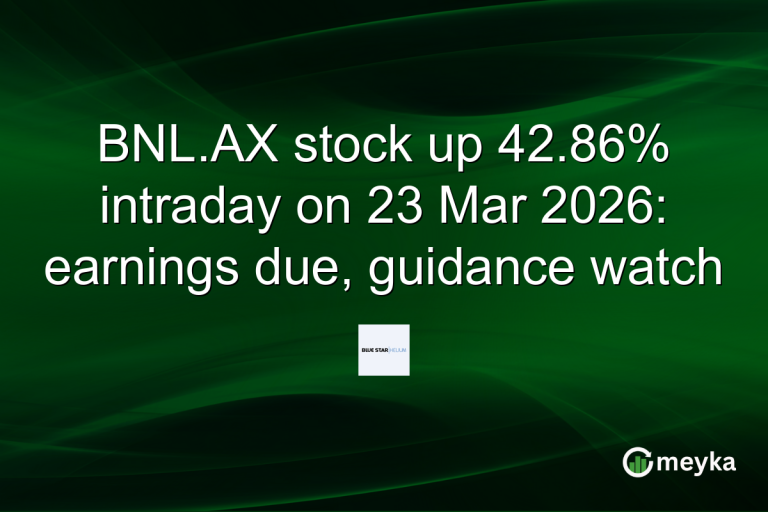 BNL.AX stock up 42.86% intraday on 23 Mar 2026: earnings due, guidance watch