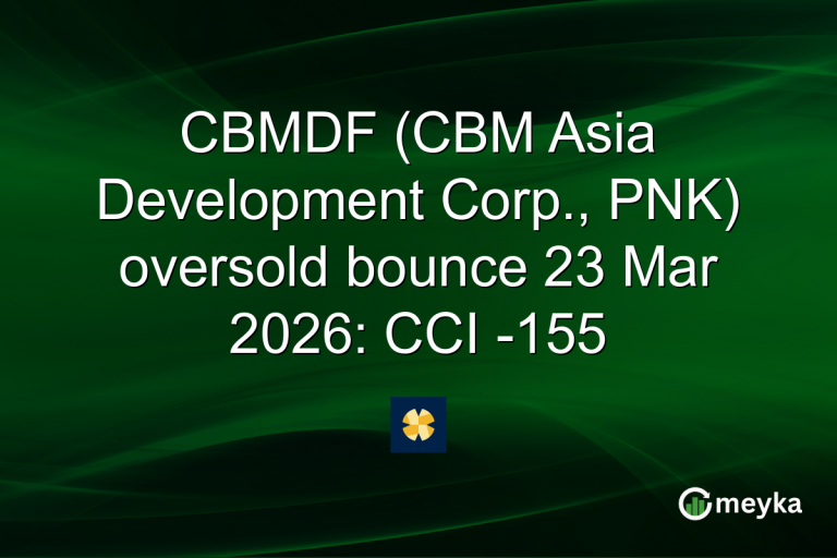 CBMDF (CBM Asia Development Corp., PNK) oversold bounce 23 Mar 2026: CCI -155