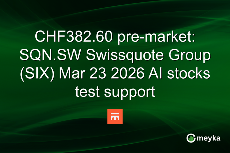 CHF382.60 pre-market: SQN.SW Swissquote Group (SIX) Mar 23 2026 AI stocks test support