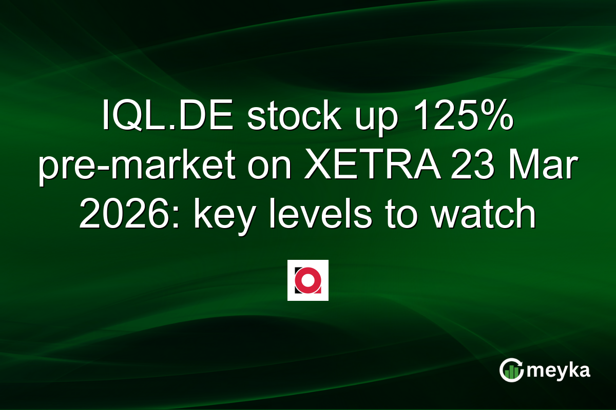 IQL.DE stock up 125% pre-market on XETRA 23 Mar 2026: key levels to watch