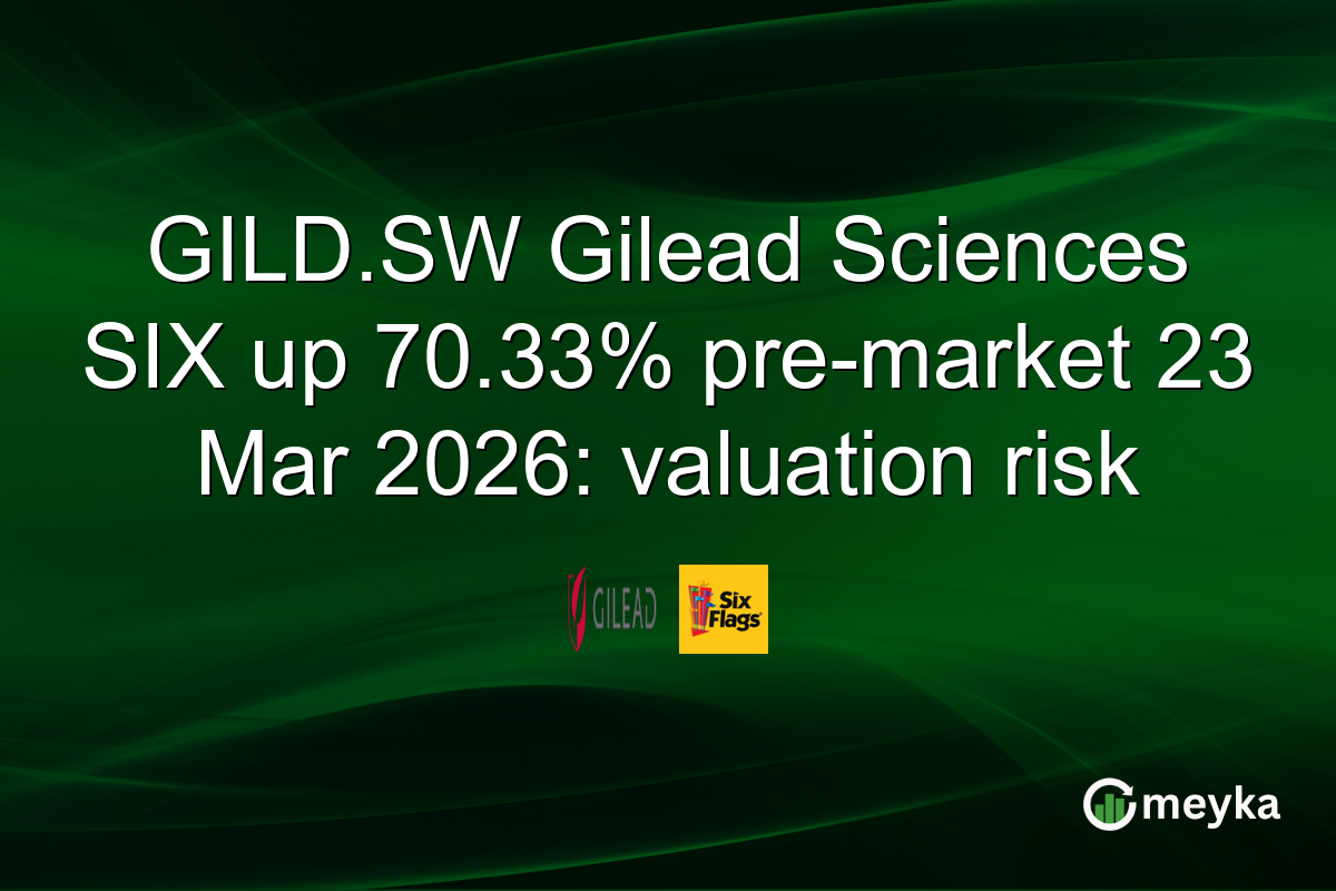 GILD.SW Gilead Sciences SIX up 70.33% pre-market 23 Mar 2026: valuation risk