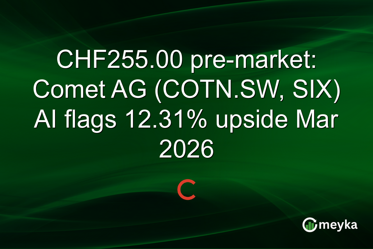 CHF255.00 pre-market: Comet AG (COTN.SW, SIX) AI flags 12.31% upside Mar 2026
