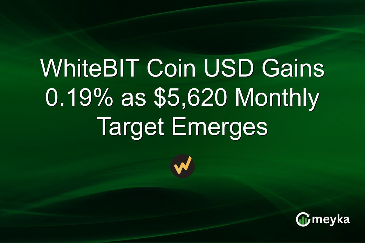 WhiteBIT Coin USD Gains 0.19% as $5,620 Monthly Target Emerges