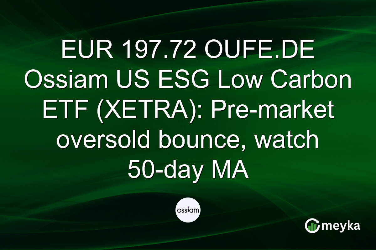 EUR 197.72 OUFE.DE Ossiam US ESG Low Carbon ETF (XETRA): Pre-market oversold bounce, watch 50-day MA