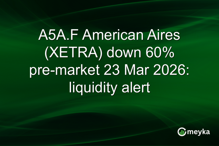 A5A.F American Aires (XETRA) down 60% pre-market 23 Mar 2026: liquidity alert