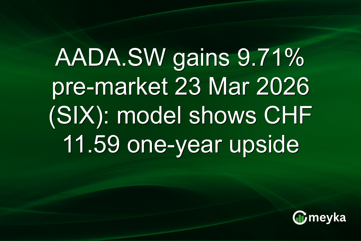 AADA.SW gains 9.71% pre-market 23 Mar 2026 (SIX): model shows CHF 11.59 one-year upside