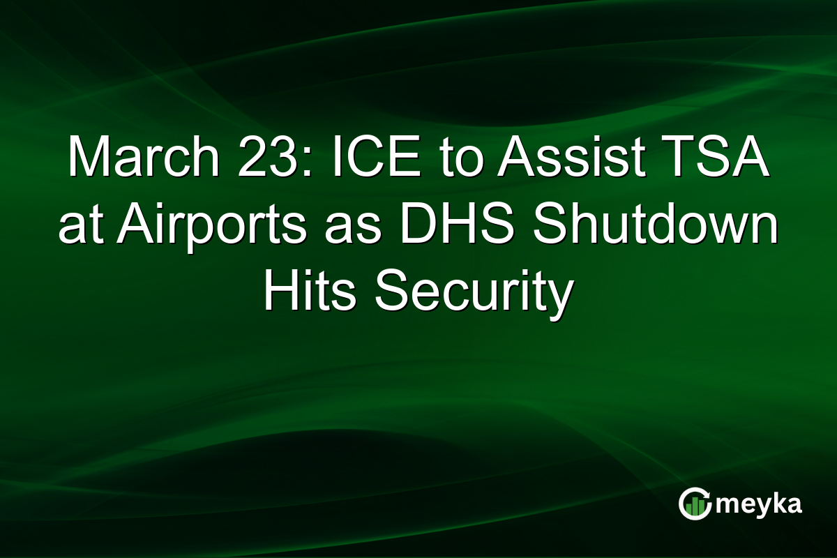 March 23: ICE to Assist TSA at Airports as DHS Shutdown Hits Security