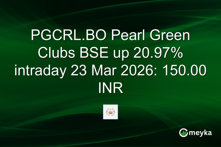 PGCRL.BO Pearl Green Clubs BSE up 20.97% intraday 23 Mar 2026: 150.00 INR