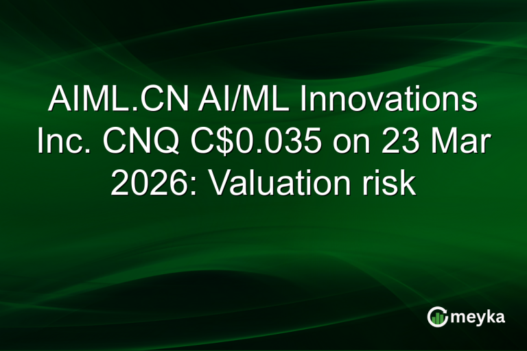 AIML.CN AI/ML Innovations Inc. CNQ C$0.035 on 23 Mar 2026: Valuation risk