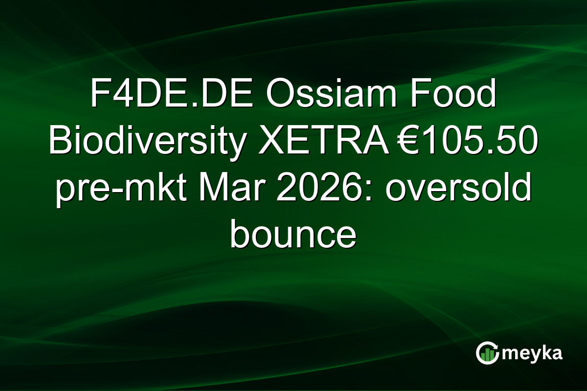 F4DE.DE Ossiam Food Biodiversity XETRA €105.50 pre-mkt Mar 2026: oversold bounce