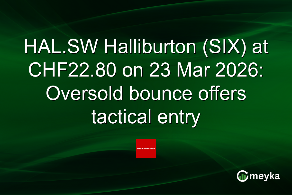 HAL.SW Halliburton (SIX) at CHF22.80 on 23 Mar 2026: Oversold bounce offers tactical entry