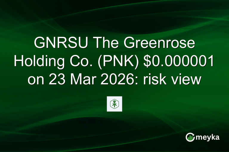 GNRSU The Greenrose Holding Co. (PNK) $0.000001 on 23 Mar 2026: risk view