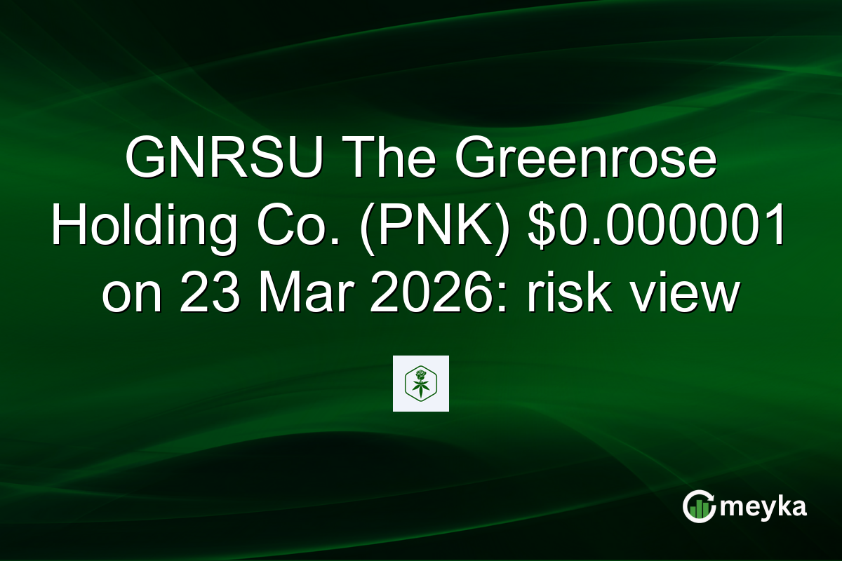 GNRSU The Greenrose Holding Co. (PNK) $0.000001 on 23 Mar 2026: risk view