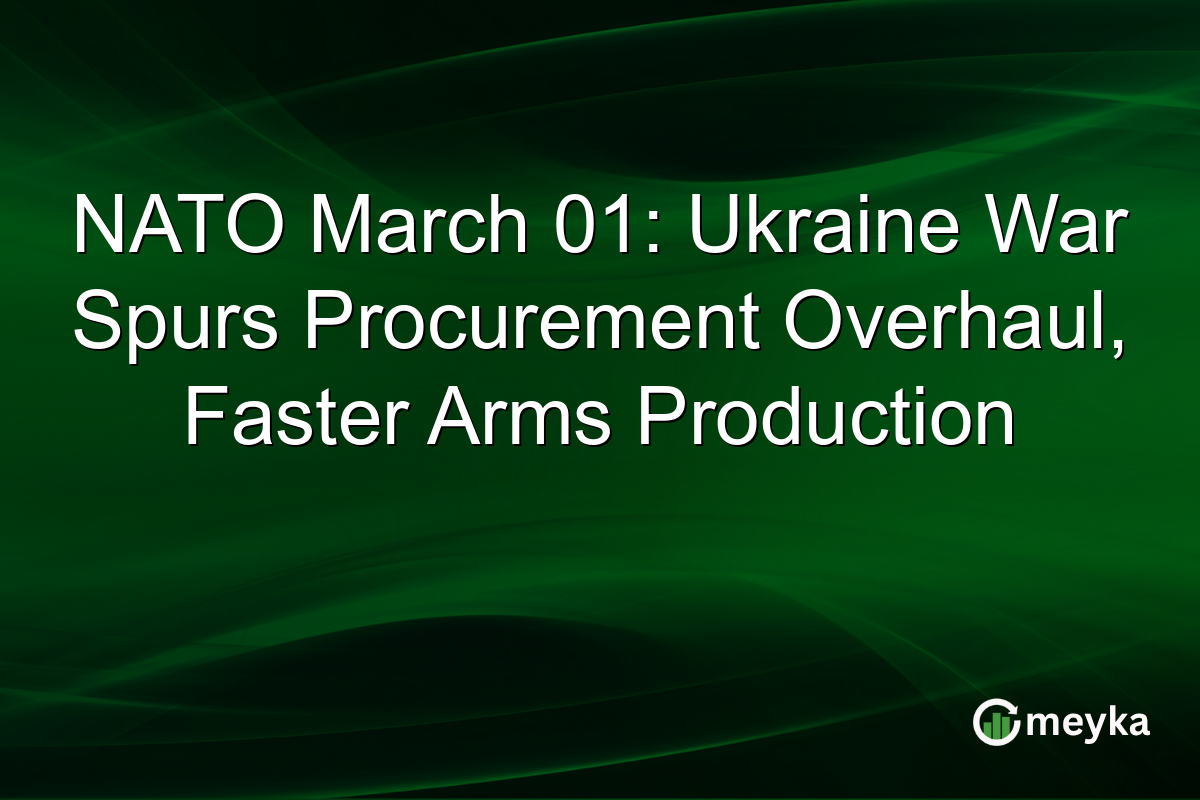 NATO March 01: Ukraine War Spurs Procurement Overhaul, Faster Arms Production
