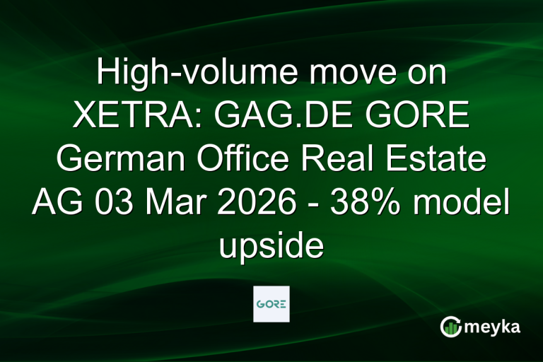 High-volume move on XETRA: GAG.DE GORE German Office Real Estate AG 03 Mar 2026 - 38% model upside