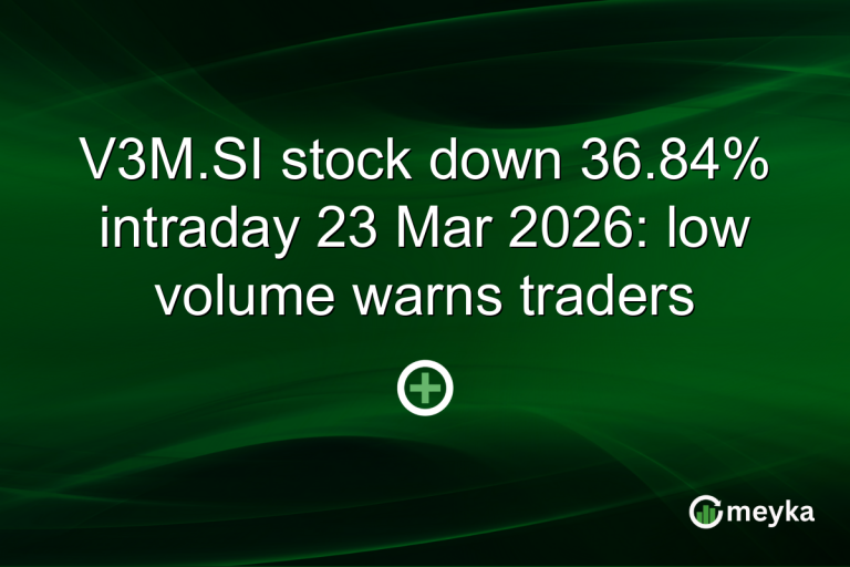 V3M.SI stock down 36.84% intraday 23 Mar 2026: low volume warns traders