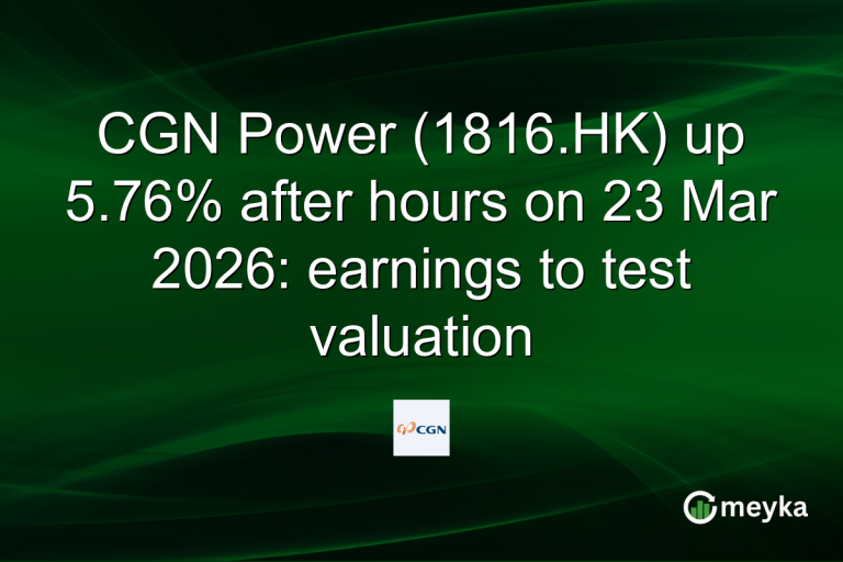 CGN Power (1816.HK) up 5.76% after hours on 23 Mar 2026: earnings to test valuation