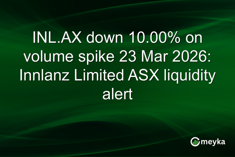 INL.AX down 10.00% on volume spike 23 Mar 2026: Innlanz Limited ASX liquidity alert