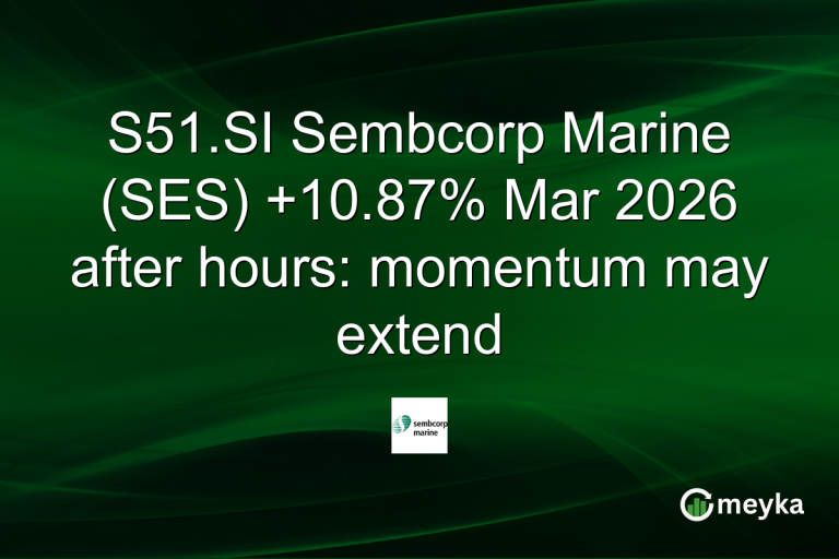 S51.SI Sembcorp Marine (SES) +10.87% Mar 2026 after hours: momentum may extend