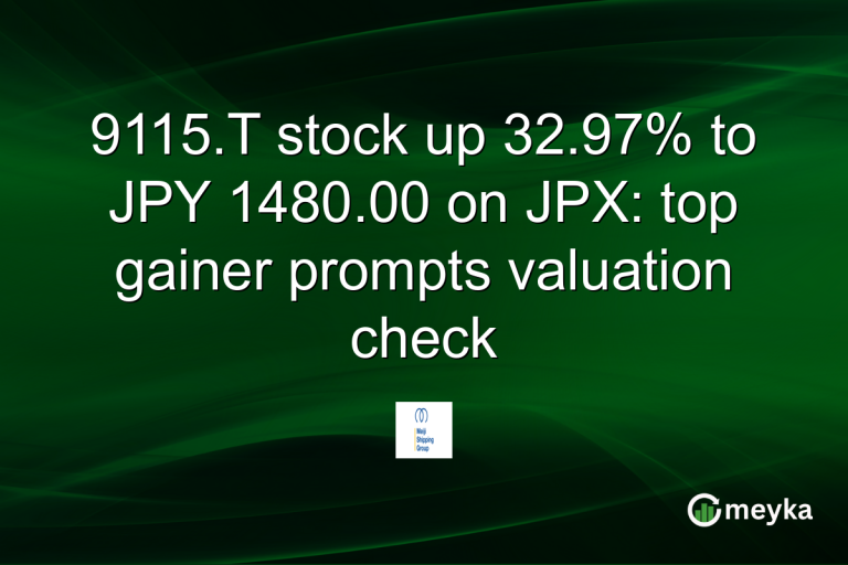 9115.T stock up 32.97% to JPY 1480.00 on JPX: top gainer prompts valuation check