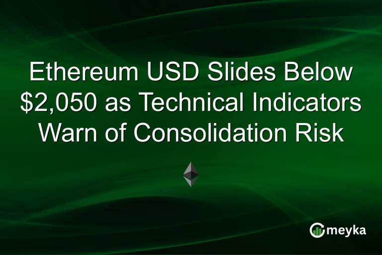 Ethereum USD Slides Below $2,050 as Technical Indicators Warn of Consolidation Risk