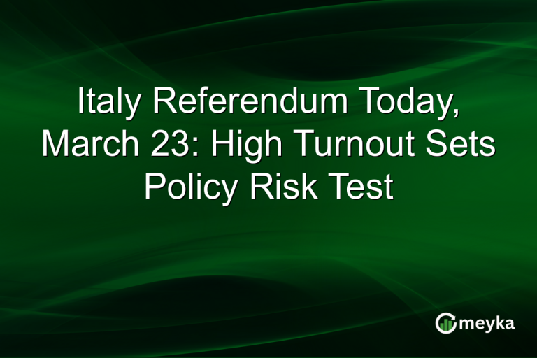 Italy Referendum Today, March 23: High Turnout Sets Policy Risk Test