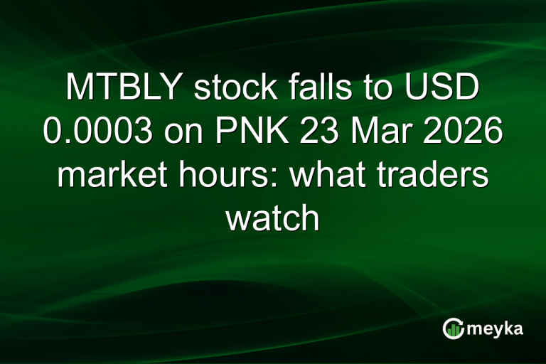 MTBLY stock falls to USD 0.0003 on PNK 23 Mar 2026 market hours: what traders watch